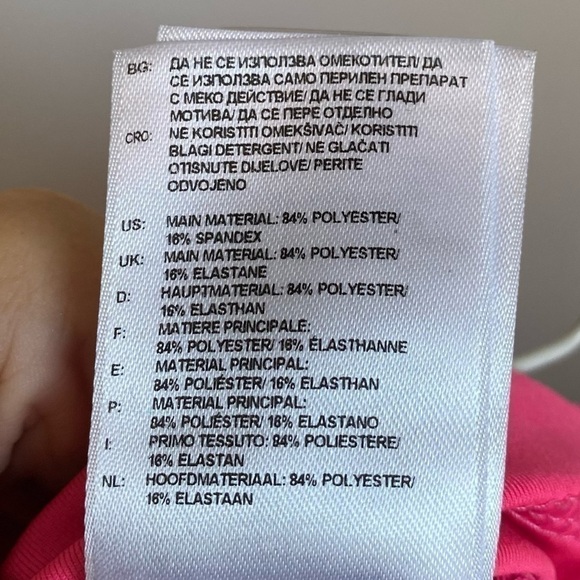 ADIDAS Women Athletic Gym Workout Logo T-Shirt • Hot Bright Pink • S Small - Picture 5 of 6